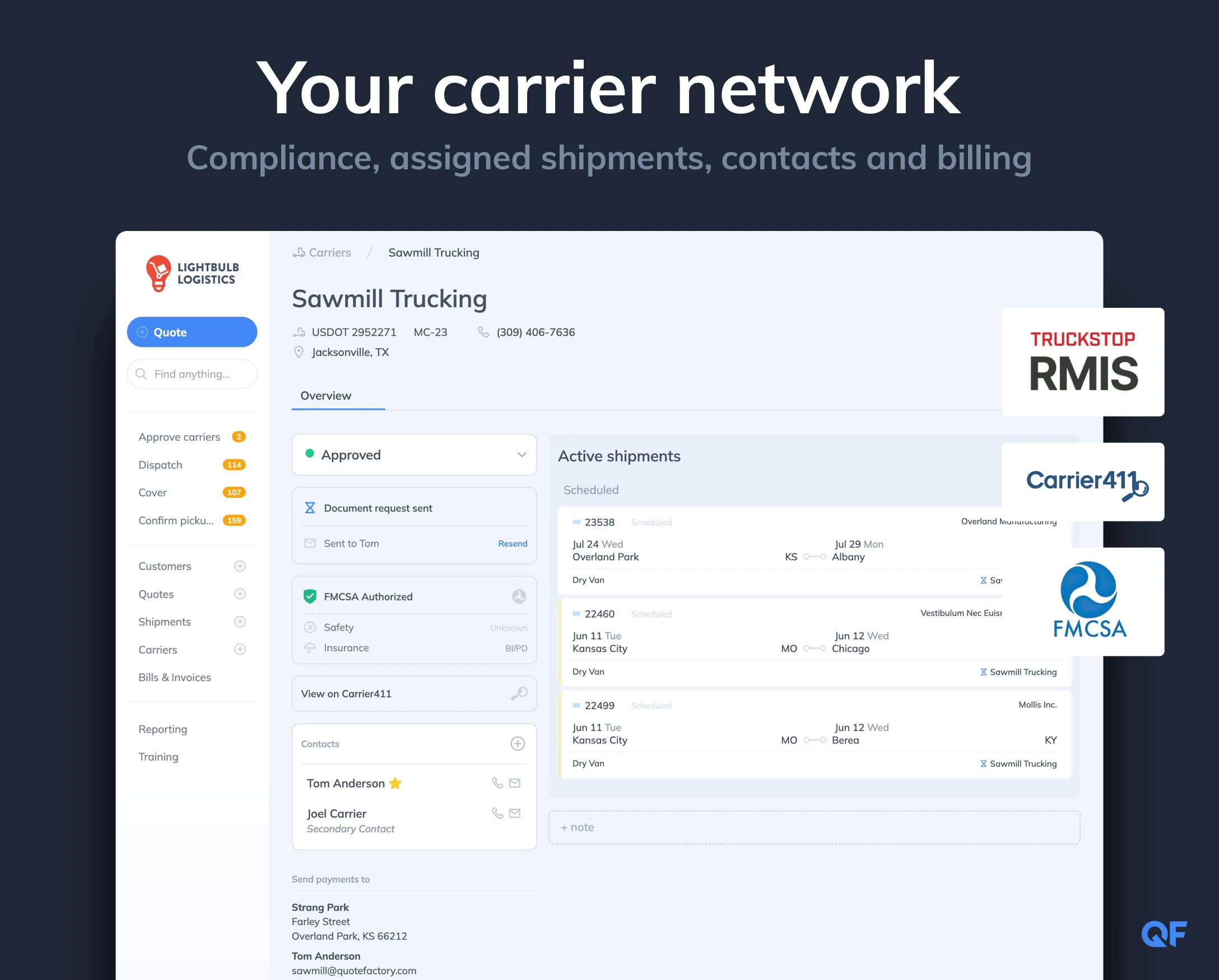 screenshot of Quote Factory